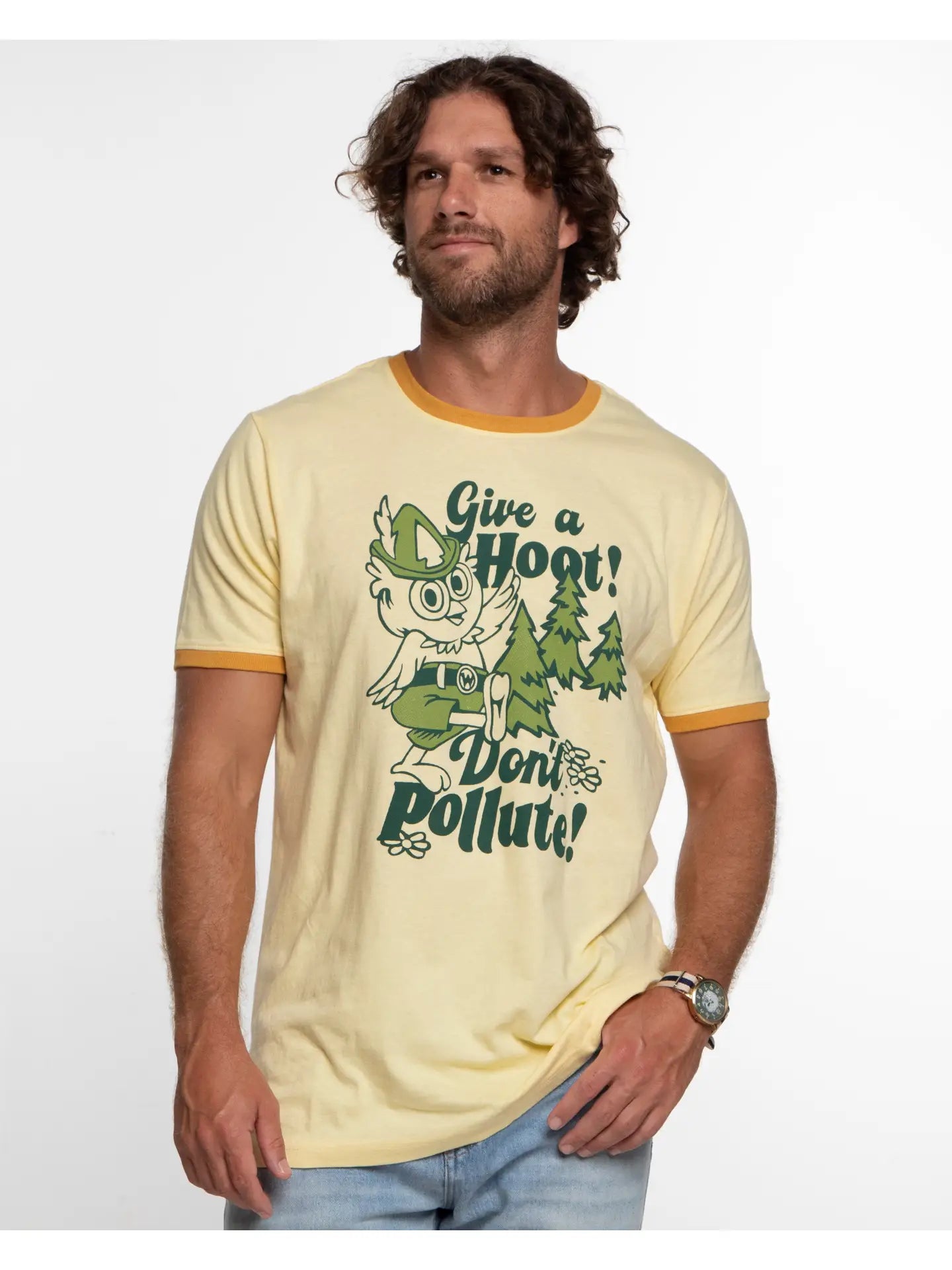 GIVE A HOOT ringer tee