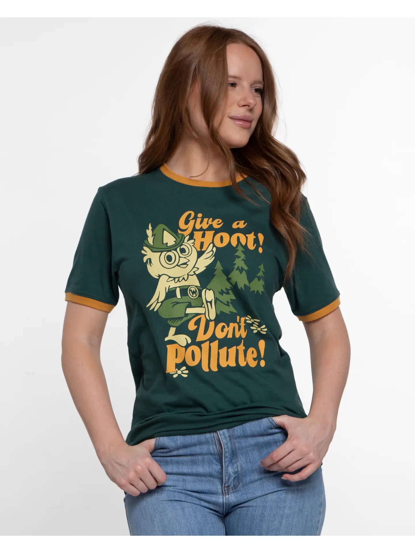 GIVE A HOOT ringer tee