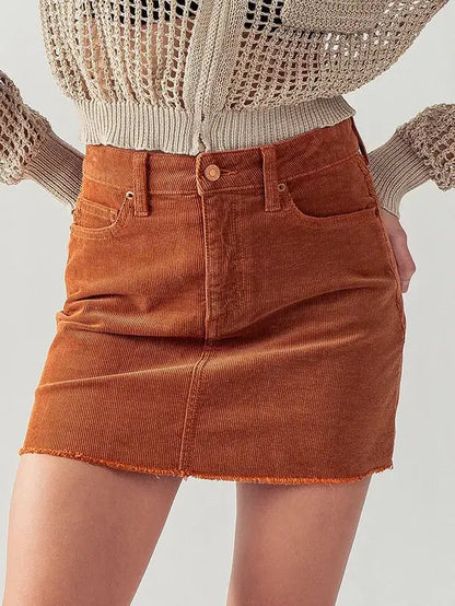 MEANDER corduroy mini skirt