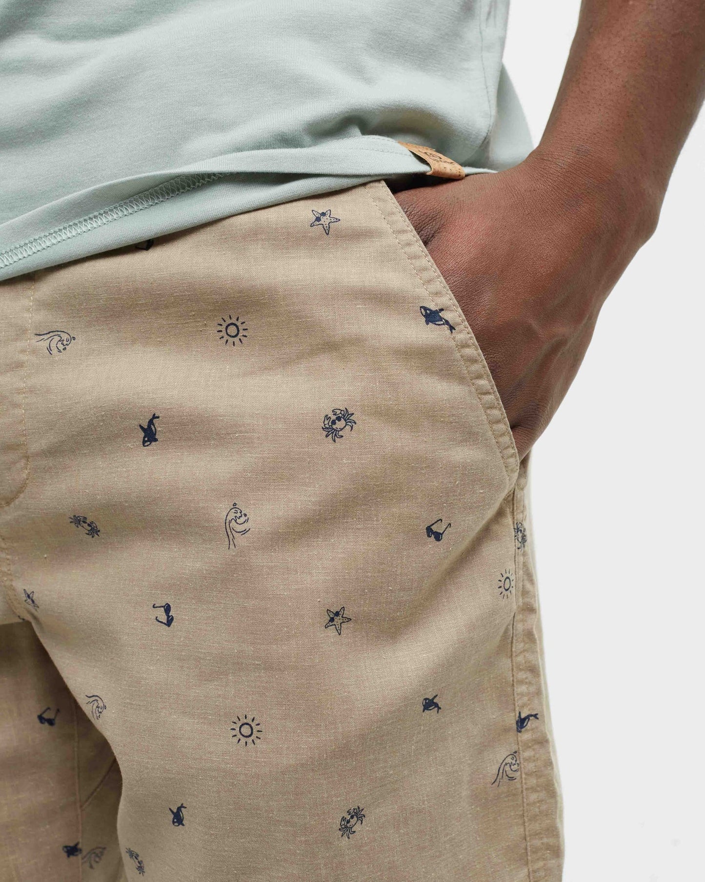 LATITUDE ocean print shorts