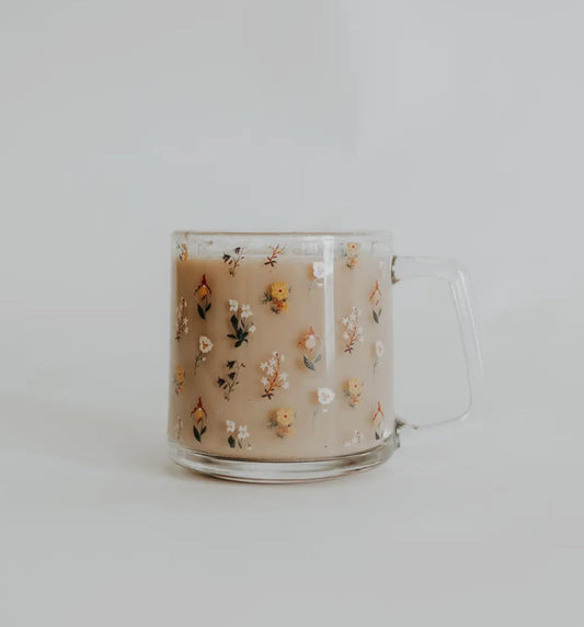 WILDFLOWERS glass mug