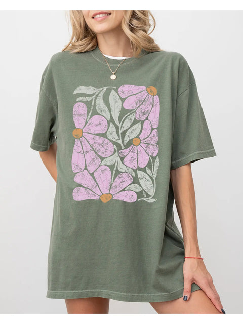 FLORAL ABSTRACT tee