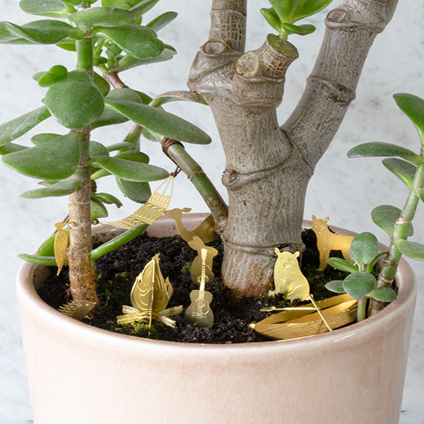 TINY CAMPING brass plant decorations