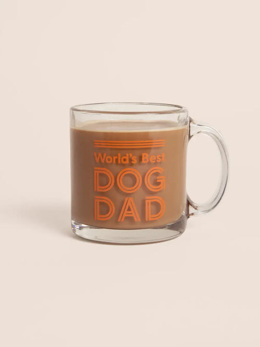 WORLD’S BEST DOG DAD glass mug