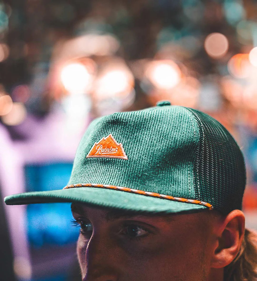 RAINIER PEAKS cord trucker hat