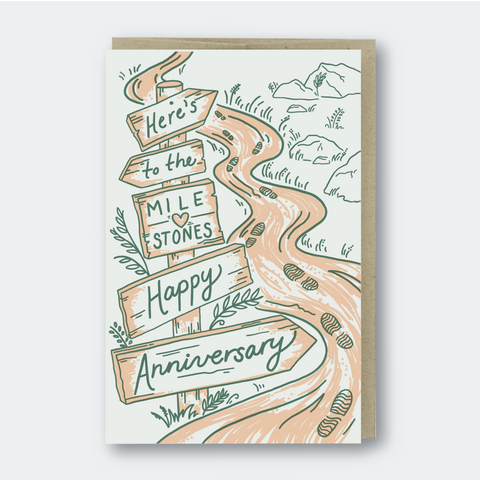 MILESTONES anniversary card