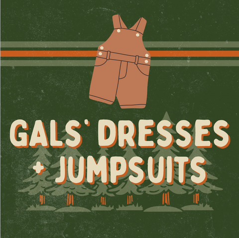 GALS' DRESSES + JUMPSUITS