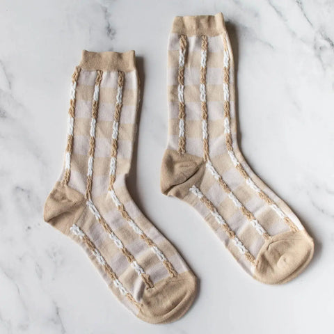 CHECK & TWIST socks