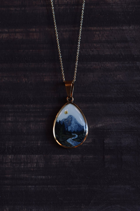 ELWHA RIVER handpainted necklace