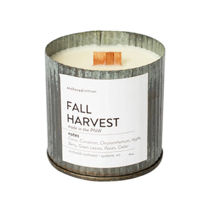 FALL HARVEST rustic tin candle