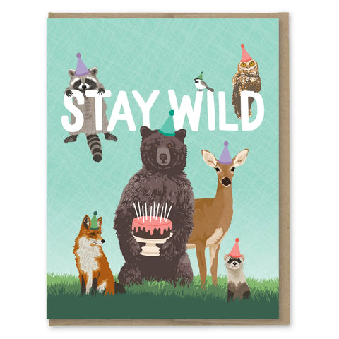 STAY WILD birthday card