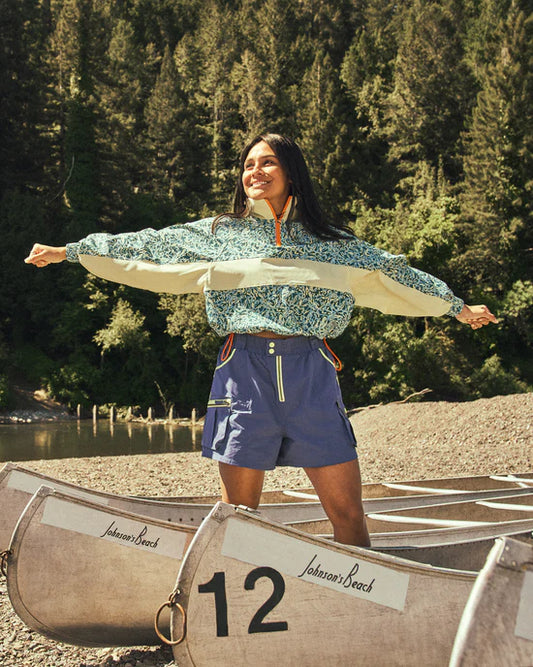 RIVER FLOW quarter-zip windbreaker