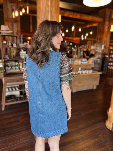 FOR THE WIN denim dress