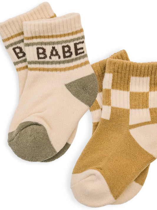 CHECKERED & BABE youth socks 2-Pack