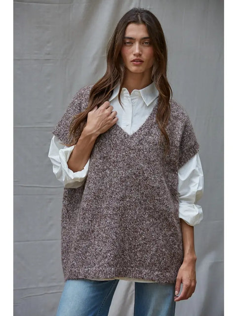 MOCHA BREW sweater vest