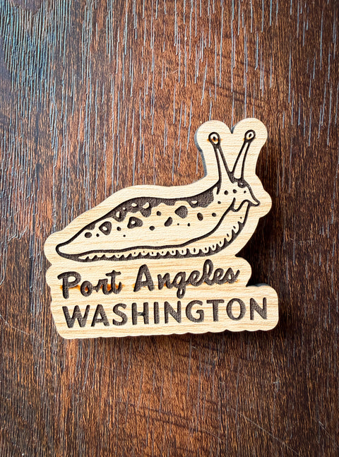PORT ANGELES SLUG wood magnet