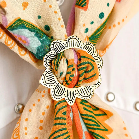 MONICA brass bandana slide