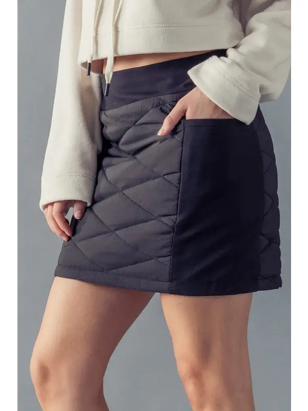 DIAMOND quilted skirt
