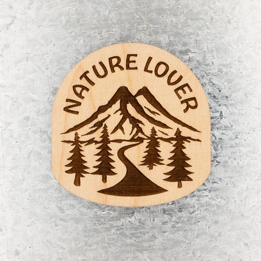 NATURE LOVER wood magnet
