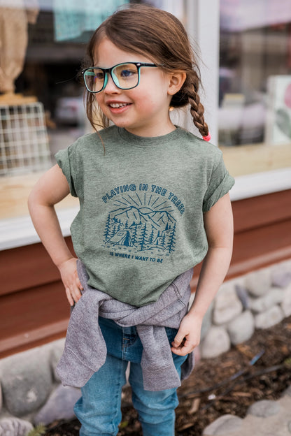 PLAYING IN THE TREES toddler tee