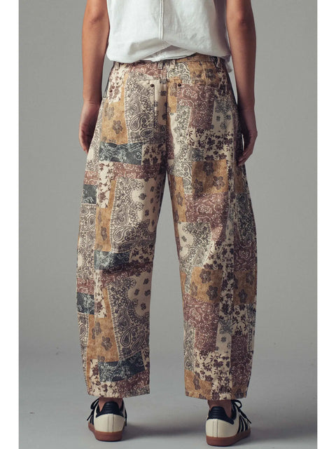 PAISLEY PATCHWORK barrel pants