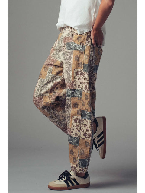 PAISLEY PATCHWORK barrel pants