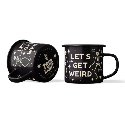 LET'S GET WEIRD enamel camp mug