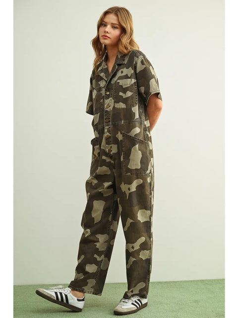CAMO utility jumpsuit