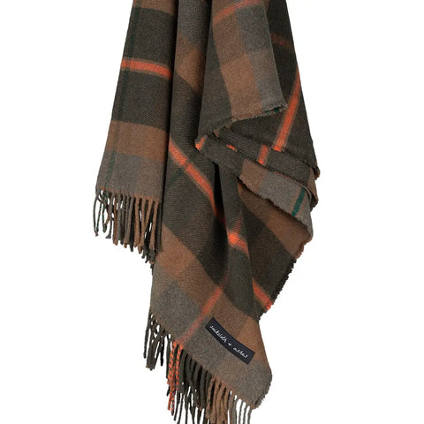 FOLK OLIVE throw blanket