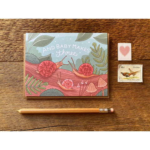 BABY MAKES THREE card