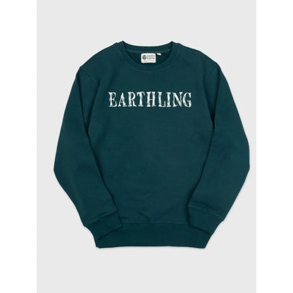 EARTHLING IN BLOOM embroidered crewneck