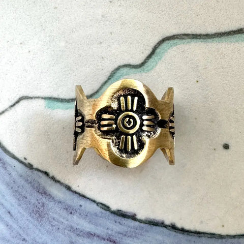 GLADYS brass bandana ring