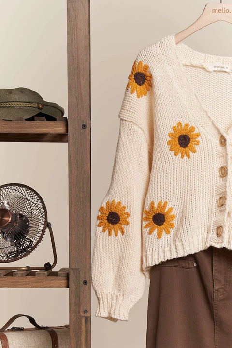 STAY GOLDEN knit cardigan