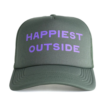 HAPPIEST OUTSIDE recycled trucker hat