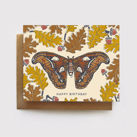 ATLAS MOTH HAPPY BIRTHDAY card