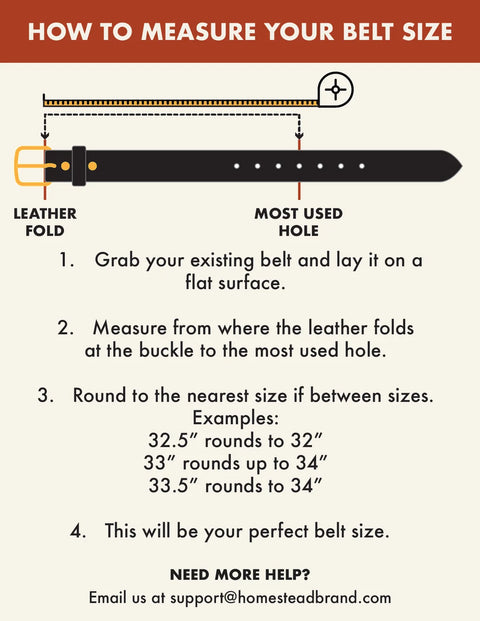 1" ESSENTIAL BROWN leather belt