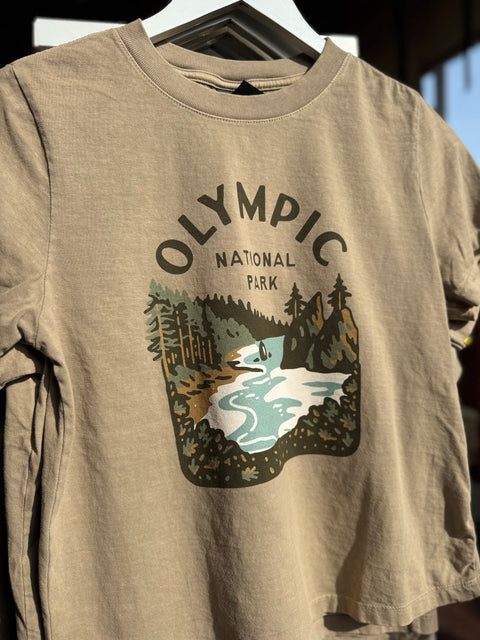 OLYMPIC COASTLINE boxy cropped tee