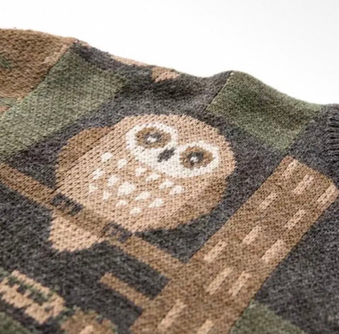 WOODLAND PATCHWORK knit sweater