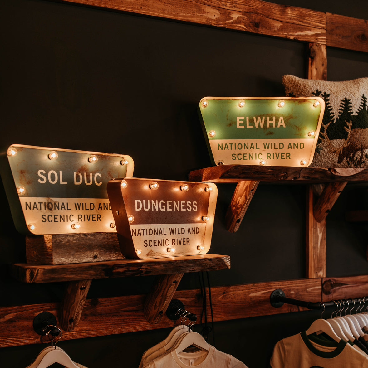 Reivers Signs OLYMPIC PENINSULA RIVERS marquee signs – MOSS