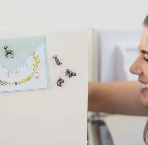 WOODLAND metal magnets 4-pack