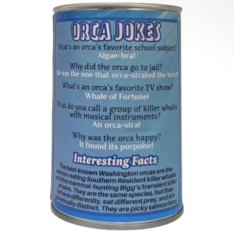 CANNED WASHINGTON ORCA plushie