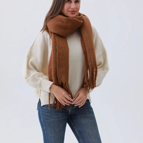 WRAPPED UP tassel scarf