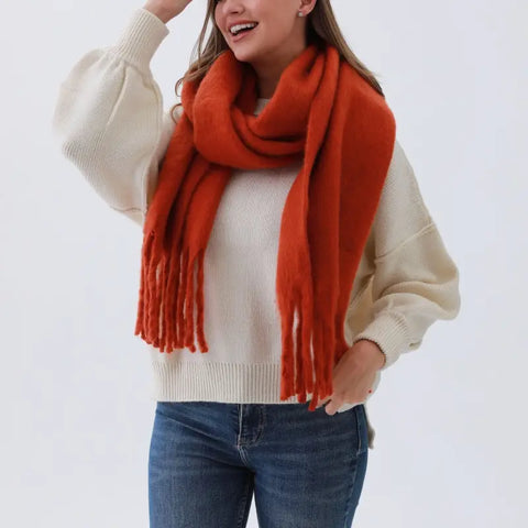 WRAPPED UP tassel scarf
