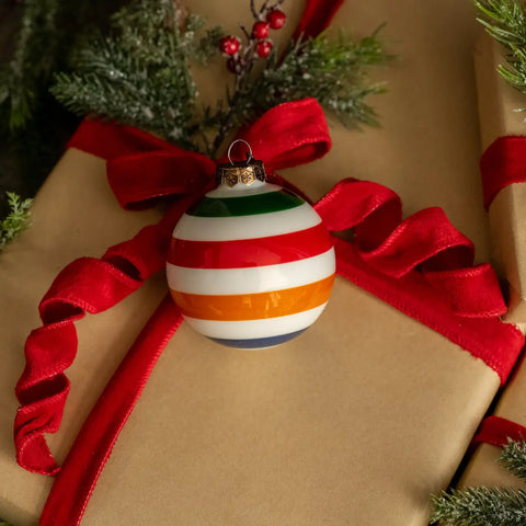 HERITAGE camp stripe ornament