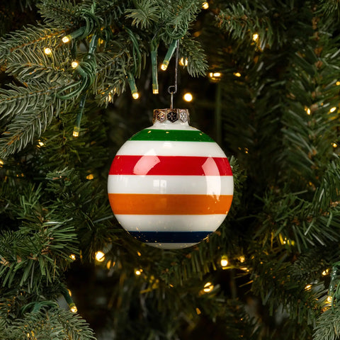 HERITAGE camp stripe ornament