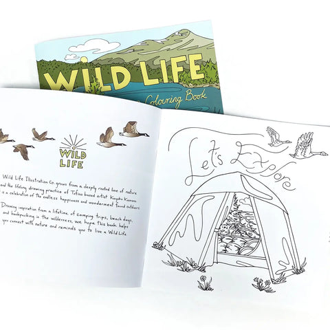 WILD LIFE CAMP COLORING book