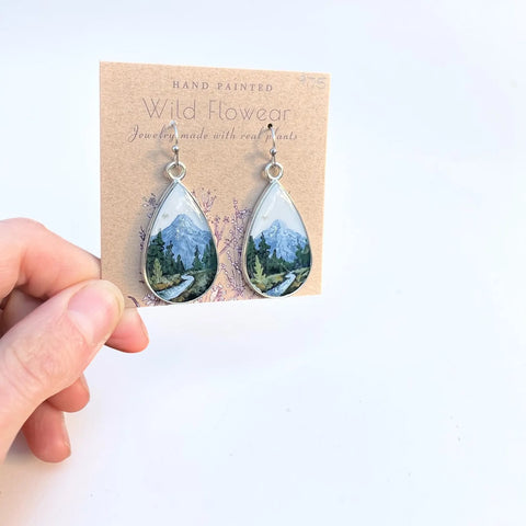 ELWHA RIVER handpainted earrings