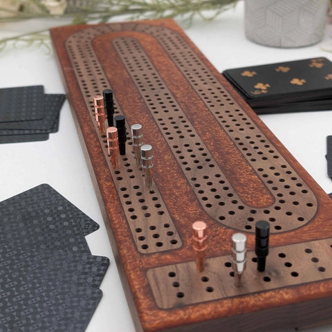 COPPER & WALNUT cribbage board
