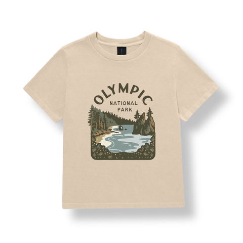 OLYMPIC COASTLINE boxy cropped tee