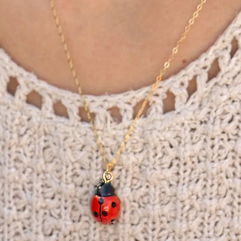 TINY LADYBUG necklace